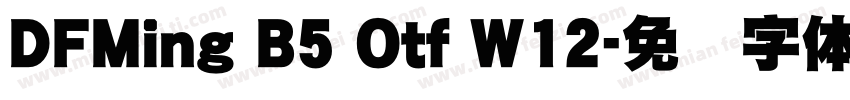 DFMing B5 Otf W12字体转换